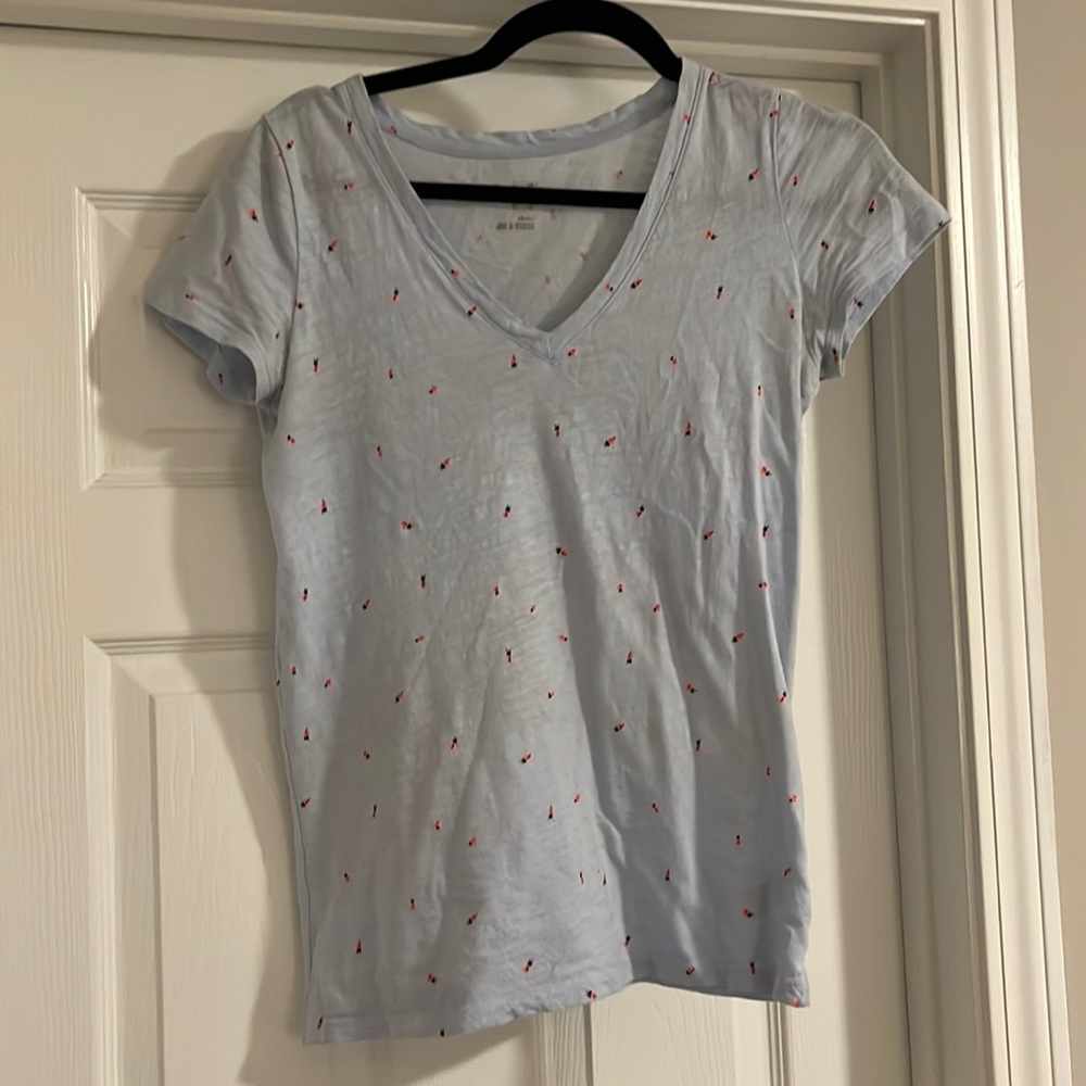 Ladybug V Neck Tee Shirt
